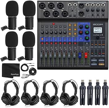 Amazon.com: Zoom LiveTrak L-8 Portable 8-Channel Digital Mixer and